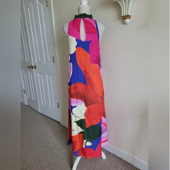 Farm Rio Anthropologie halter maxi dress size size S P - Picture 4 of 7